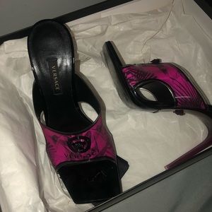 VERSACE PINK HOLOGRAPHIC HEELS